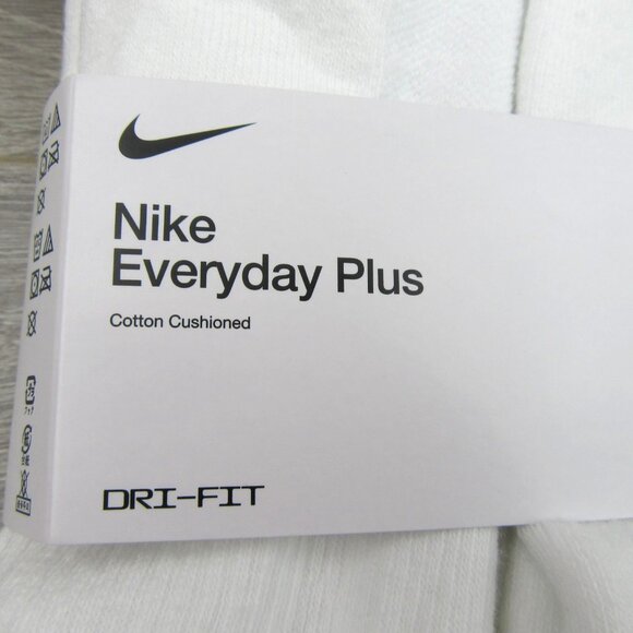 Nike Everyday Plus Ankle Socks 6 Pack Mens Size XL 12-15 White NEW - Picture 3 of 11